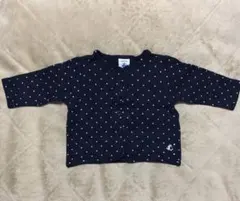 美品 プチバトー ベビーキッズ 水玉 コットン カーディガン アウター