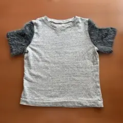 フワフワ袖付きグレー半袖Tシャツ サイズ11のサムネイル