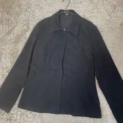 レディース　フェイクスエード　フルジップアップジャケット【11AR】ブラック