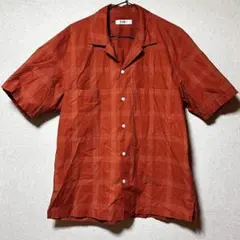 Golden Bear　Lサイズ　オレンジチェック半袖シャツ　大人カジュアルのサムネイル