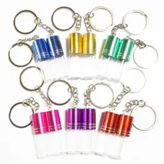 カラフルミニボトルキーホルダー (小瓶、アクセサリーお得セット