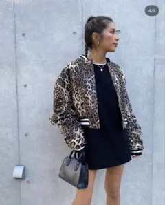 sūdo レオパードショートブルゾン
