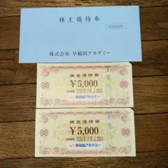 早稲田アカデミー　株主優待券　1万円分