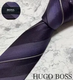 HUGO BOSS ネクタイ レジメンタル 光沢 細めのサムネイル