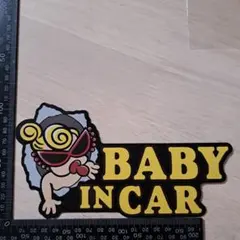 [匿名発送] 8.ヒスミニ baby in car　ステッカー　磁石タイプ　車