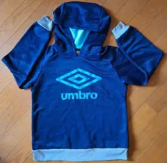 【umbro】キッズ(140cm)ブルーパーカー