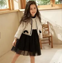 美品✨フォーマルワンピースジャケット2点セット　女の子120 チュール　卒園入学