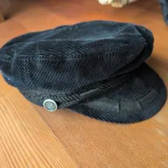 Butterfly キャスケット ブラック M 56.5cm中古品 コーデュロイ