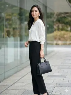 【新品タグ付】ユニクロ 感動パンツ ウールライク 丈長め XL 黒 ドライ