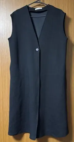 しまむら ロング　ジレ M ブラック　ベスト