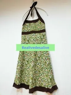 【美品】Realivedesalive ホルターネックワンピース