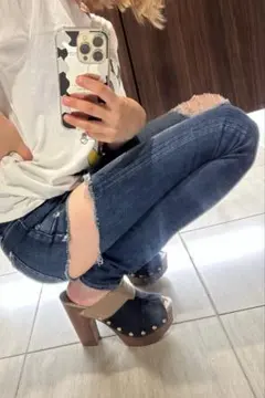 GYDA Sサイズ　サイドリップドスキニーデニム