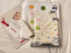 ミキハウス肌着2枚バスタオル+ベビーオイルセット