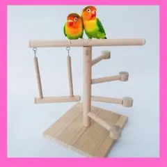 止まり木　ことり　文鳥　インコ　遊具　アスレチック　ブランコ　はしごのサムネイル