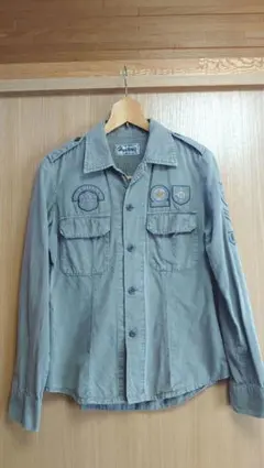 せゆみ様専用ヒステリックグラマー　ミリタリーシャツ エンブレム付き　カーキ