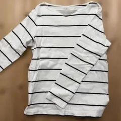 無印　ストライプデザイン 長袖Tシャツ Mサイズ