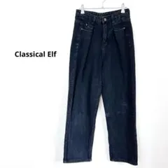 ClassicalElf クラシカルエルフ　デニムパンツ ハイウエスト　黒　L