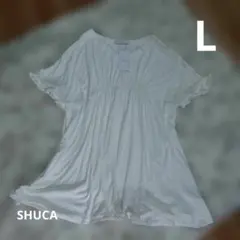 SHUCA 半袖 トップス ホワイト Lサイズ 新品タグ付きのサムネイル