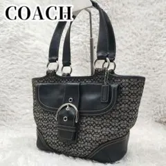 極美品 COACH ミニボストン ボーリングバッグ ターンロック フラップ