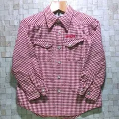 【NICOLE CLUB 100cm】赤系チェックシャツ