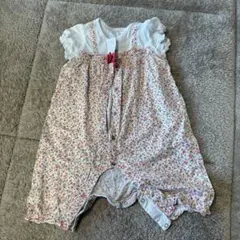 ミキハウス　花柄コットンロンパース