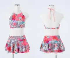 フローラル ビブホルター 花柄 3点セット ピンク M