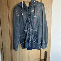 authentic cube sugar 花柄刺繍デニムパーカーのサムネイル