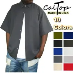 CALTOP　カルトップ　メンズ　ワークシャツ　白半袖　サイズLのサムネイル