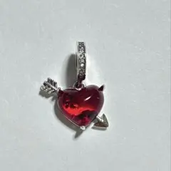 HEART & ARROW MURANO GLASS DANGLE CHARM