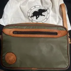 美品 希少 ハンティングワールド オフロードライン マルチポーチ 緑