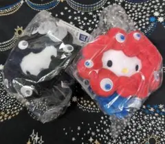 ミャクミャク　なりきりぬいぐるみ　キティ　 カラビナ BC　ブラック　サンリオ