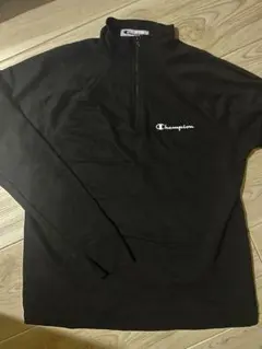 チャンピオン　ハーフジップ　ブラック　トレーナー　Sサイズ