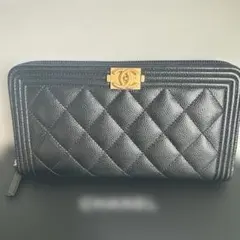 m-m様専用 CHANEL キャビアスキン ボーイシャネルゴールド金具 ブラック