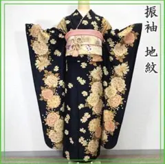 308z25〇振袖 地紋 金彩 花 牡丹 桜 成人式 結婚式〇美品 - メルカリ