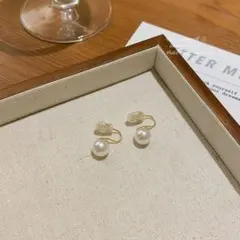 フェイク パールイヤリング 10㎜ シンプル エレガント 上品 フォーマル