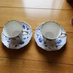 NARUMI ナルミボーンチャイナ カップ＆ソーサー 2客　 未使用ギフトにも