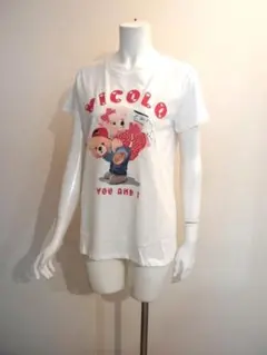 イタリア製【VICOLO】◆ビコロ◆可愛いベイビーベアさん柄プリント！白Ｔシャツのサムネイル