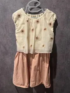 アプレレクール花柄ノースリーブワンピース100