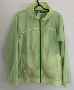[アディダス］ウインドブレーカー　蛍光イエロー　レディース／キッズ　サイズOT