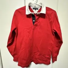 TOMMY Hilfiger 1985年刺繍入り 赤 ラガーシャツ サイズL