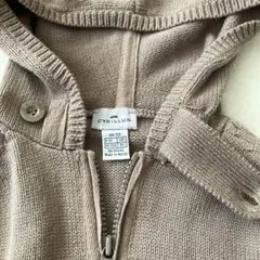 CYRILLUS boyコットンニットジップアップ 8/126 ココアベージュ