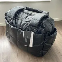 新品❣️リネーム メタリック キルティング トートバッグ ナイロン ブラック