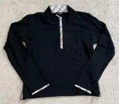 burberry バーバリー ハーフジップ ノバチェック M 黒 長袖のサムネイル