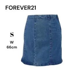 フォーエバー２１　デニム　ミニスカート　ストレッチ【S】インディゴブルー