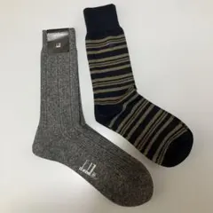 Dunhill Pierre cardin メンズソックス2足 毛100%