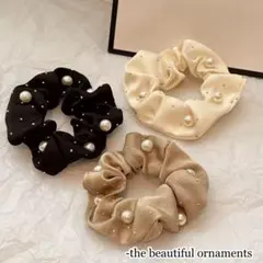 パール付きサテンシュシュ単品