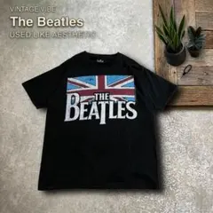 ザ・ビートルズ Tシャツ ビンテージ風 ユニオンジャック 黒 古着風 L相当のサムネイル