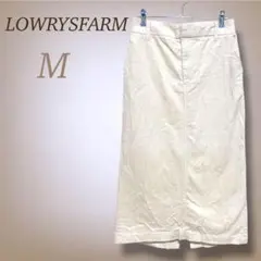 ローリーズファーム コーデュロイ調 タイトスカート ミモレ丈 秋冬コーデ 綿 M