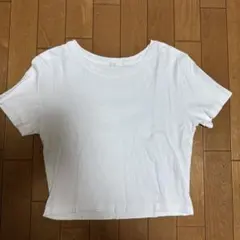GU クロップドTシャツ ホワイト