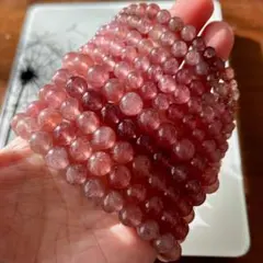 ストロベリークォーツ ブレスレット 10本 天然石 パワーストーン まとめ売り